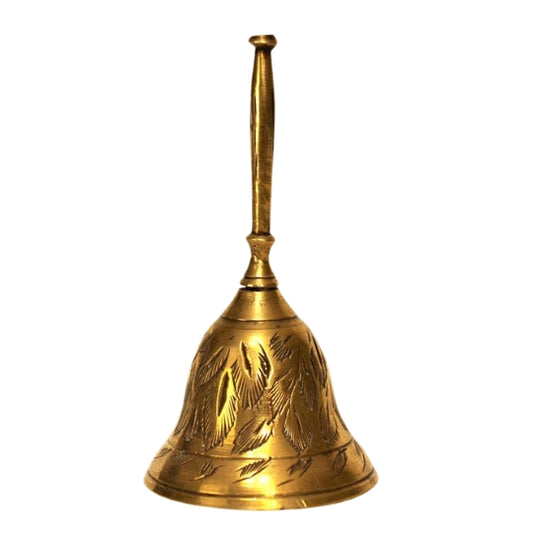 Engraved Brass Puja Bell – Nakashi Mandir Ghanti