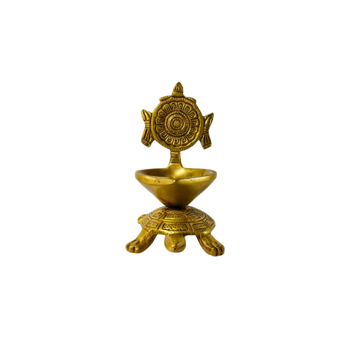 Sacred Turtle Brass Jyoti Diya – Light of Faith & Abundance