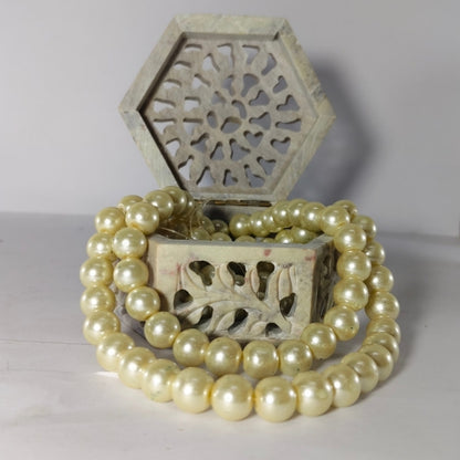 Classic White Pearl Beaded Necklace