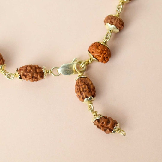 1 to 14 Face Rudraksha Bracelet with Silver Capping