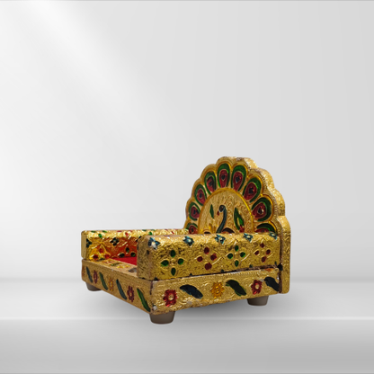 Peacock Design Decorative Singhasan for Idols