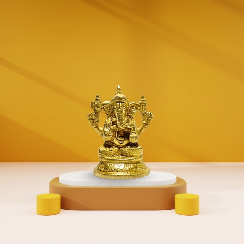 Divine Siddhivinayak Brass Ganesh Idol – Blessings of Wisdom & Prosperity