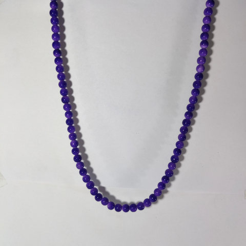 Regal Violet Bead Necklace – Classic Artisan Jewelry