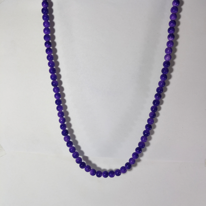 Regal Violet Bead Necklace – Classic Artisan Jewelry