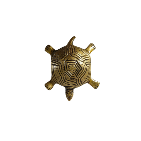 Golden Feng Shui Tortoise Showpiece