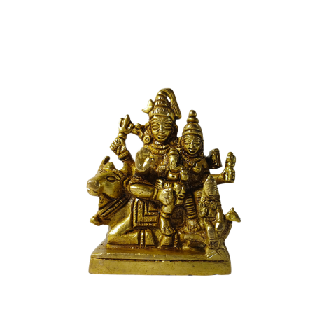 Shiv Parvati Divine Brass Idol