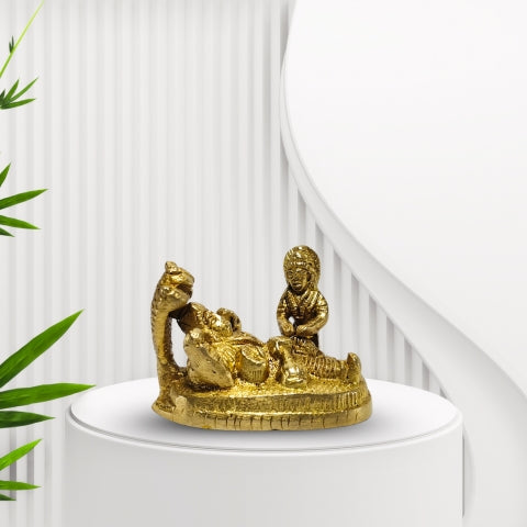 Mahalakshmi Narayan Brass Idol – Blessings of Wealth & Harmony