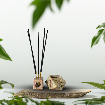 Divine Aura Stone Agarbatti Holder – Daily Pooja Essential