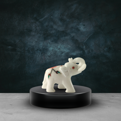 Divine White Marble Elephant