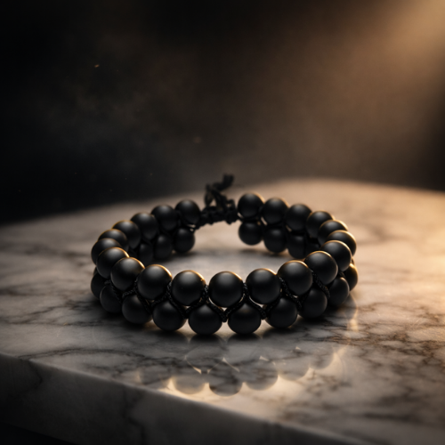 Black Matte Beads Bracelet for Men & Women