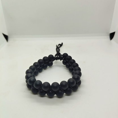 Black Matte Beads Bracelet for Men & Women