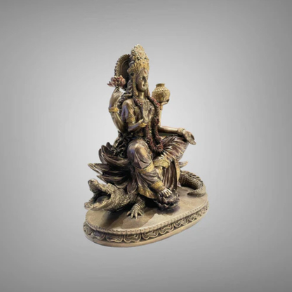 Brass Maa Ganga Statue (24 Inch) – Sacred River Goddess Temple Decor