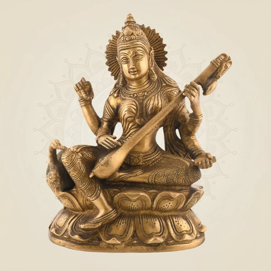 Brass Maa Ganga Statue (24 Inch) – Sacred River Goddess Temple Decor