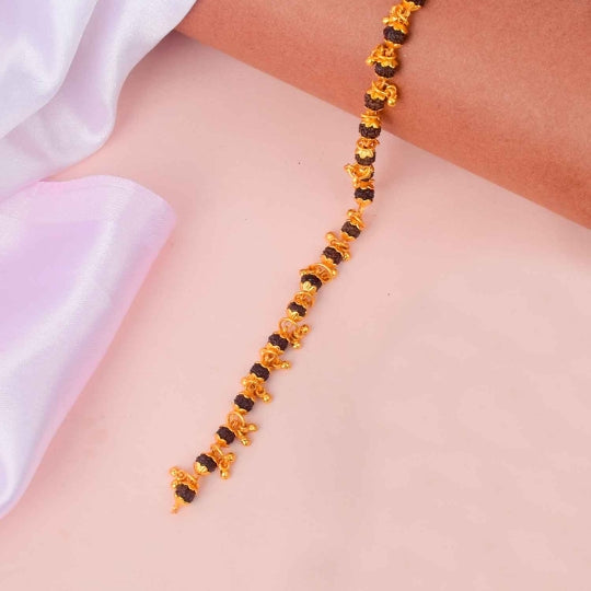 Gold Plated Rudraksha Bracelet for Women (Combo)