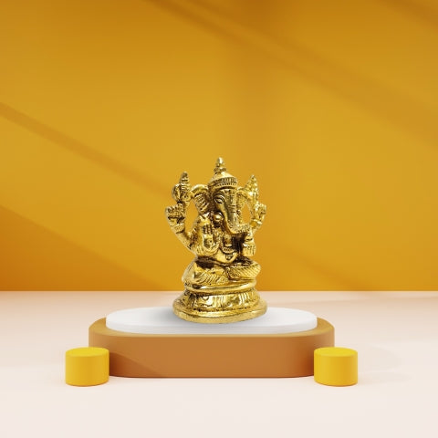 Divine Siddhivinayak Brass Ganesh Idol – Blessings of Wisdom & Prosperity