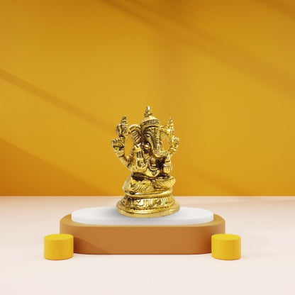 Divine Siddhivinayak Brass Ganesh Idol – Blessings of Wisdom & Prosperity