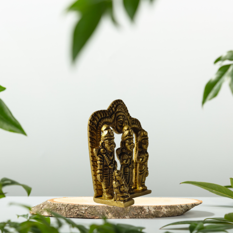 Shree Ram Sita Laxman Divine Brass Statue