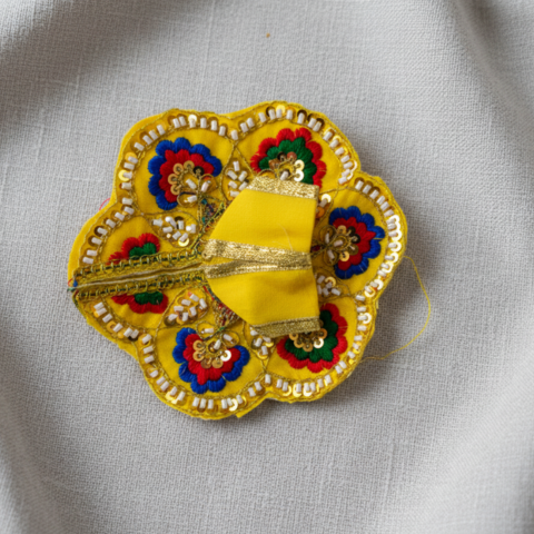 Sacred Lakshmi Vastra – Multicolor Round Design Ensemble
