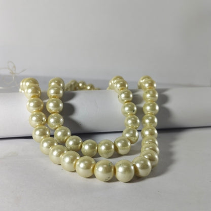 Classic White Pearl Beaded Necklace