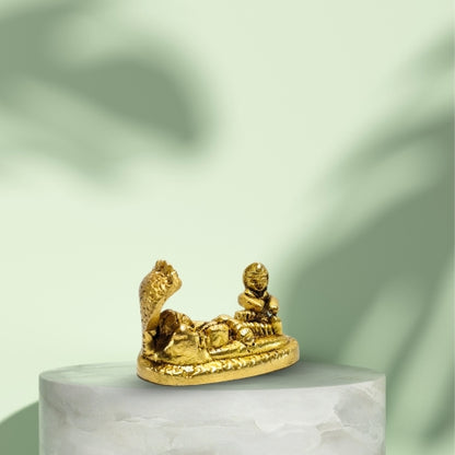 Shree Vishnu Lakshmi Brass Idol – Divine Prosperity & Protection