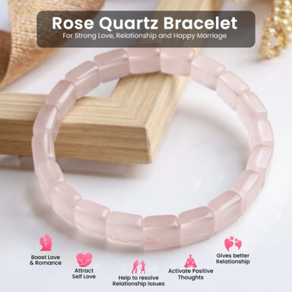 100% Genuine Rose Quartz Bracelet