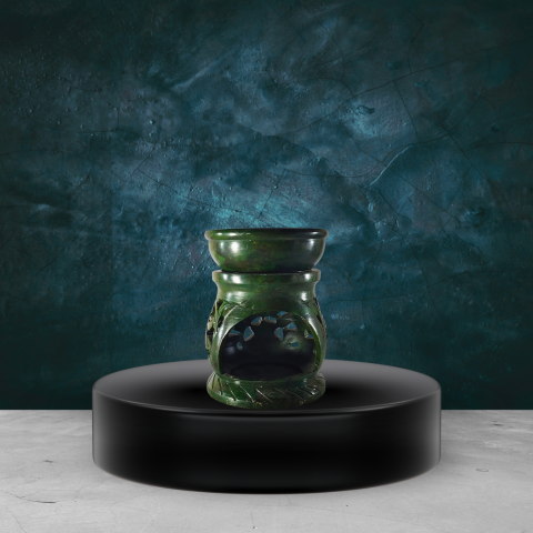 Handcrafted Green Marble Oil Diffuser – Elegant Aroma Burner