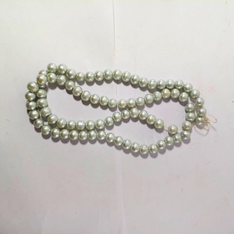 Silver Grey Bead Necklace – Elegant Handmade Jewelry