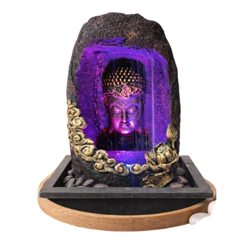 Decorative Buddha Face Fountain with Flowing Water