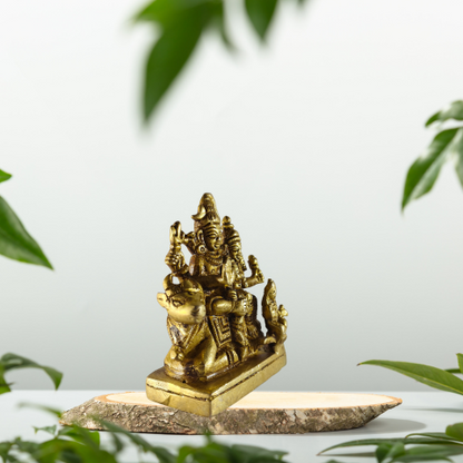 Shiv Parvati Divine Brass Idol