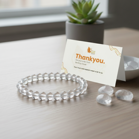 100% Genuine Clear Quartz Crystal Bracelet – Energy Cleansing & Healing Stone for Positivity