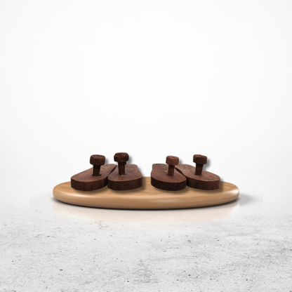 Pure Wooden Charan Paduka – Holy Temple Accessory