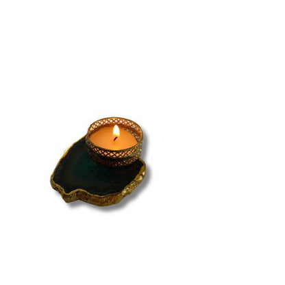 Tea Light Holder with Gold Plated
