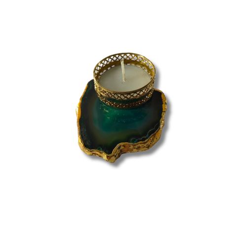 Tea Light Holder with Gold Plated
