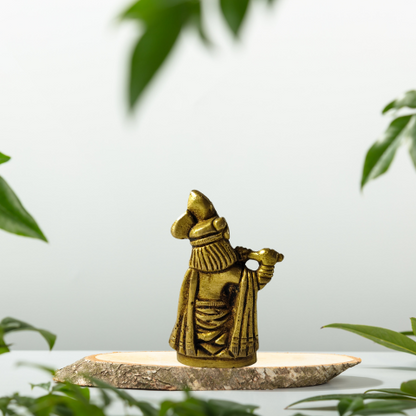Golden Krishna Brass Idol with Flute Showpiece