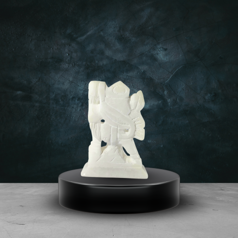 Small White Marble Hanuman Idol – Handcrafted Spiritual Home Décor Statue