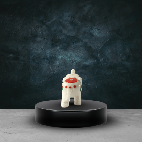 Divine White Marble Elephant