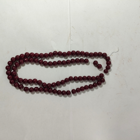 Wine Red Bead Necklace – Classic Handmade Elegance