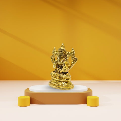 Divine Siddhivinayak Brass Ganesh Idol – Blessings of Wisdom & Prosperity