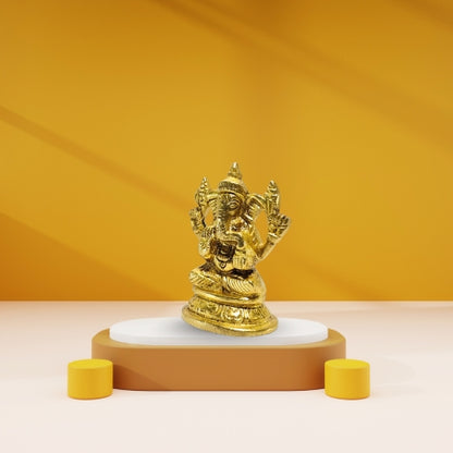 Divine Siddhivinayak Brass Ganesh Idol – Blessings of Wisdom & Prosperity