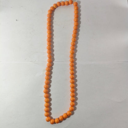 Elegant Orange Bead Necklace – Classic Handmade Jewelry