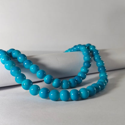Vibrant Blue Beaded Necklace