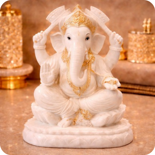 Divine Ganpati Bappa Murti for Home Mandir & Office Decor