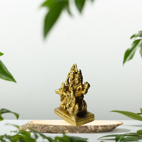 Shiv Parvati Divine Brass Idol