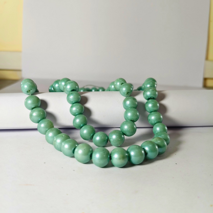 Mint Green Bead Necklace – Elegant Handmade Jewelry
