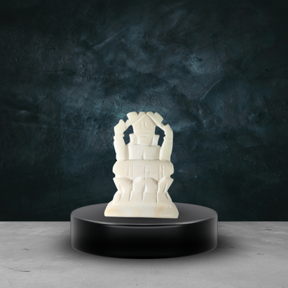 Small White Marble Ganesha Idol – Handcrafted Spiritual Statue