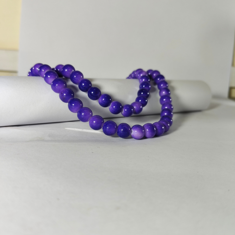 Regal Violet Bead Necklace – Classic Artisan Jewelry