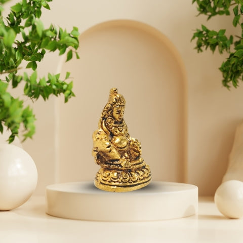 Divine Kuber Brass Idol – Lord of Wealth & Treasures