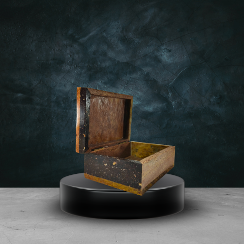 Premium Brown Marble Decorative Storage Box