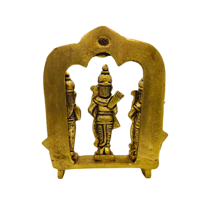 Brass Ram Darbar Idol with Hanuman – Ram Sita Lakshman Statue for Home Temple