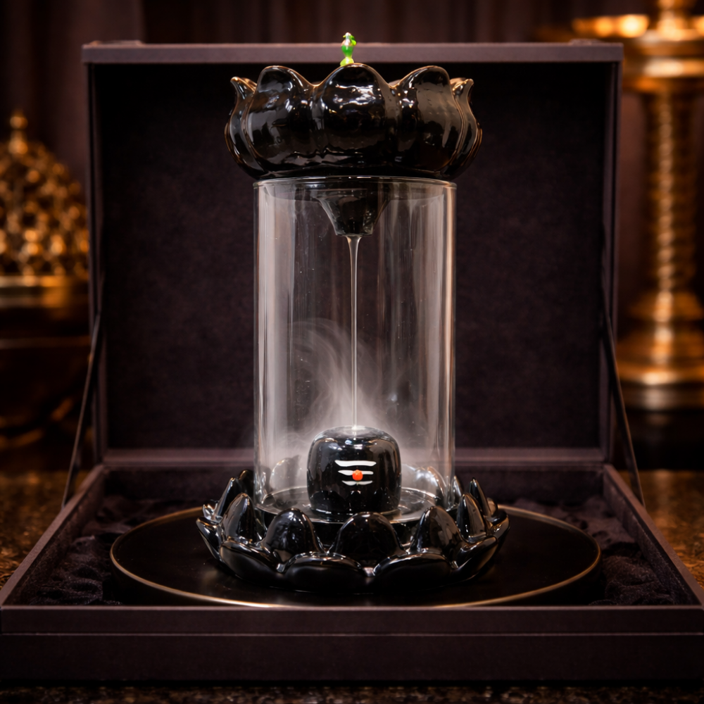 Shivling Smoke Fountain Backflow Incense Burner – Spiritual Waterfall Effect